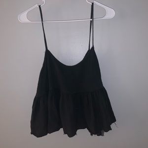 Black thin strap flowy top